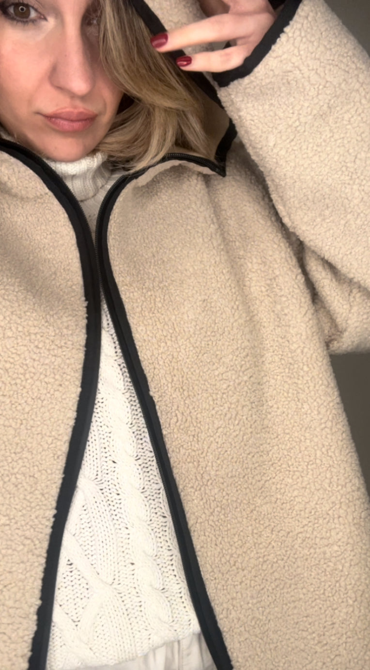 COZY ZIP TEDDY - GIACCA PILE